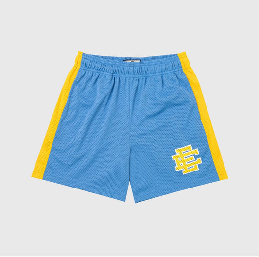 Eric Emanuel EE Basic Short Size Large “blue yonder/varsity yellow” BRAND NEW