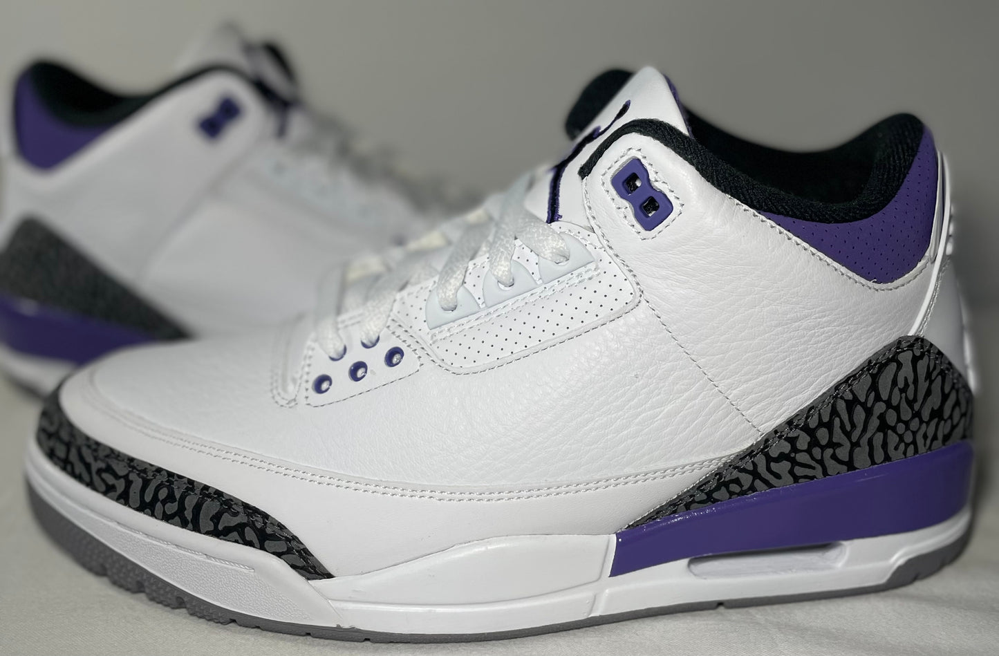 AIR JORDAN 3 RETRO “Dark Iris”(White/Black-Dark Iris)