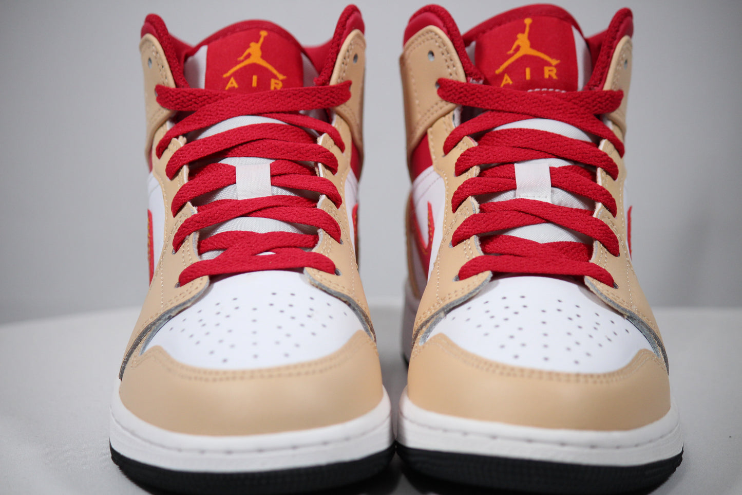 AIR JORDAN 1 MID (GS) "Light Curry Cardinal"